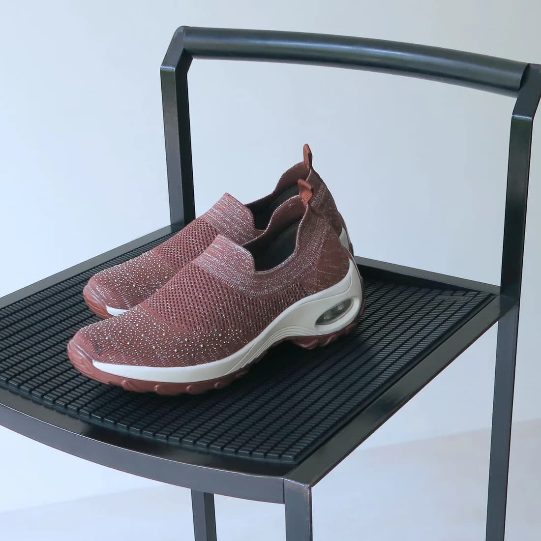 《SNEEKE》エアライクジュエルスリッポンスニーカー(ダークピンク)