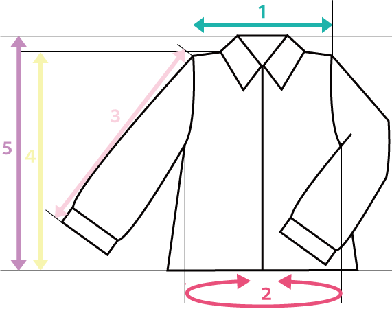 シャツの採寸について