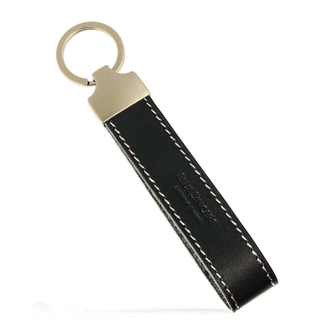 【イタリアンレザー使用】レザーキーホルダー ストラップ IKH2 BLACK
