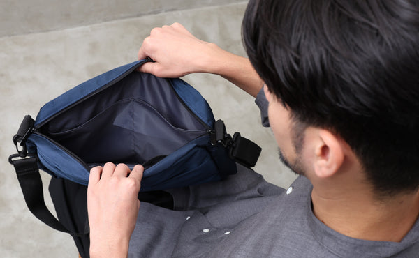 おしゃれに持てる「大容量」|軽量撥水大容量フラップレスショルダーバッグ/SHB11-big