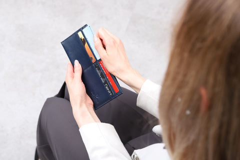 カードもお札もこれ一つ!薄さ0.7cmイタリアンレザー超薄型スマート財布/ILW5