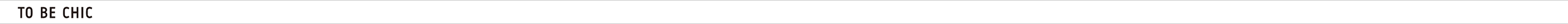 TO BE CHIC