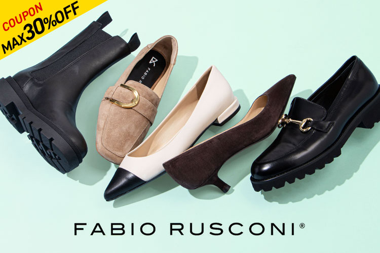 ○ファビオルスコーニ FABIO RUSCONI レザービーチサンダル （ベージュ