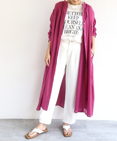 アンドミーシャツワンピースのおすすめコーディネート