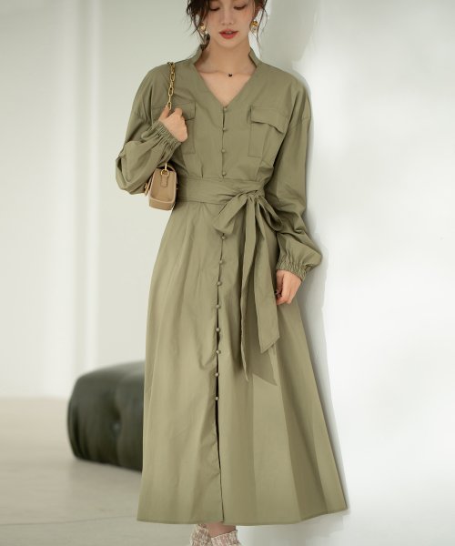 セゾンドパピヨン シャツワンピースのおすすめコーディネート