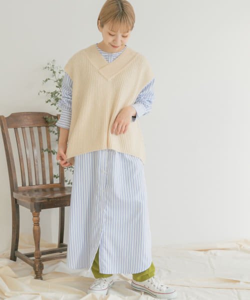 アイテムズ　アーバンリサーチ シャツワンピースのおすすめコーディネート