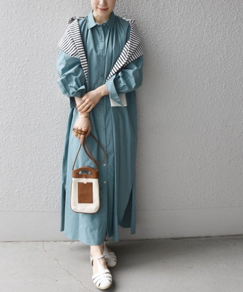 シップス シャツワンピースのおすすめコーディネート