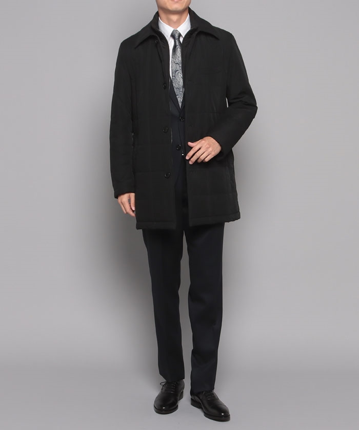 キルティングコート(ショートレングス) （ブラック） -D'URBAN