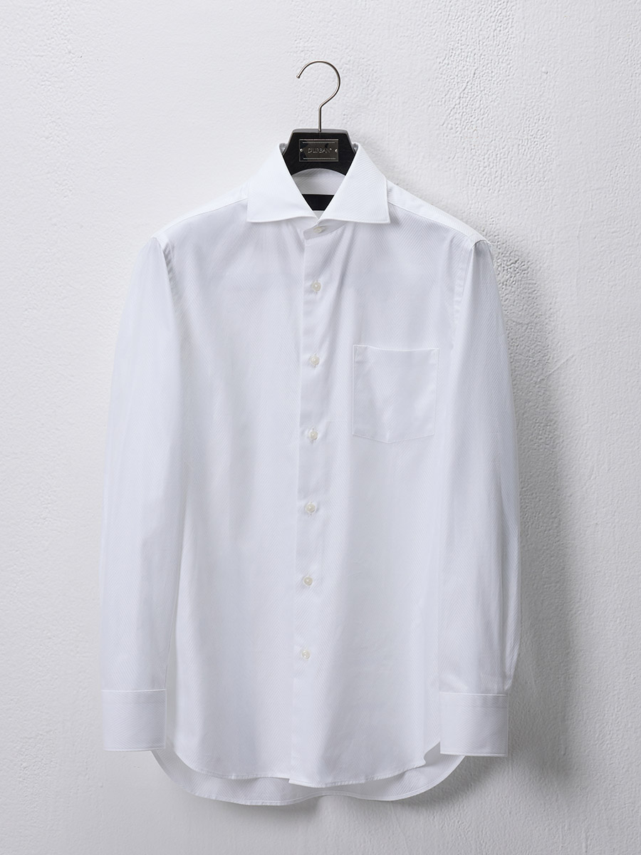 CANCLINI ワイドへリンボンドレスシャツ
