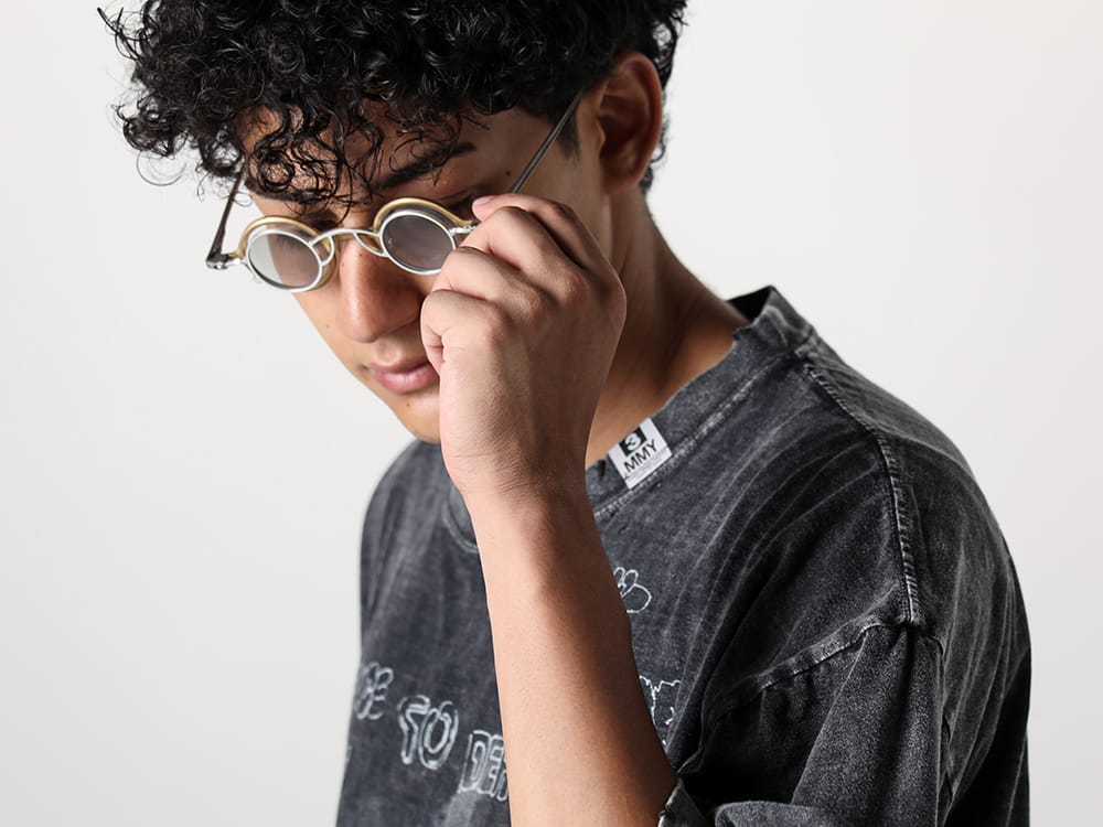 RIGARDS - リガーズ - 24-25AW  - Maison MIHARA YASUHIRO 24-25AW New Denim Jacket with Cat Print T-Shirt Accent - RG1911CU gold × silver × lgiht gray - RG1911CU Mad Scientist 2-006