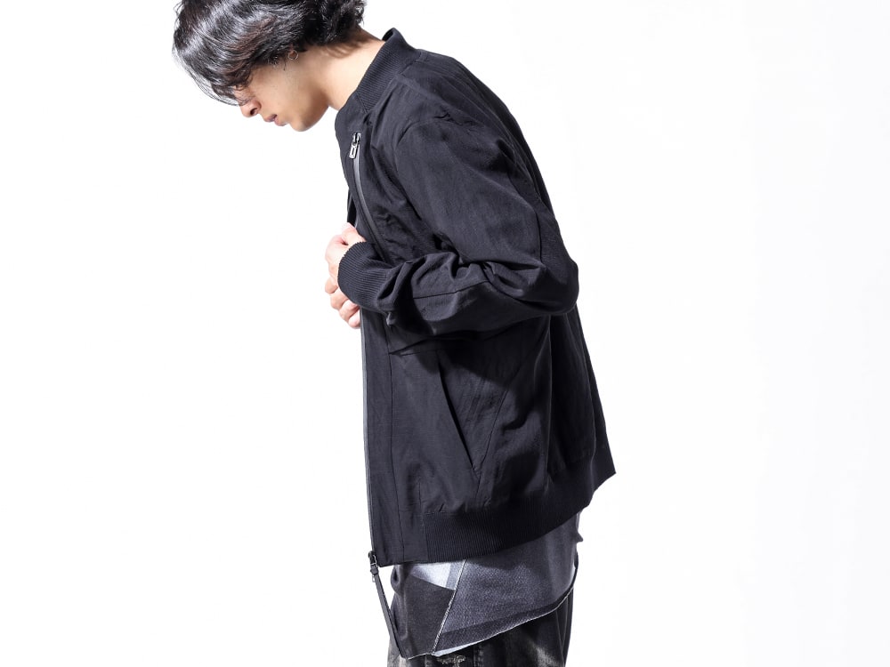 D.HYGEN 2024-25AW - Bomber jacket featuring a material full of D.HYGEN's charm - ST104-0724S(Salt-Shrunk Washed Dobby Border Bomber Jacket) - 2-002