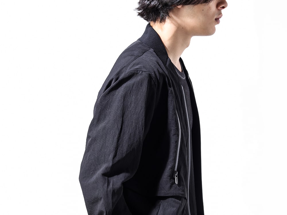 D.HYGEN 2024-25AW - Bomber jacket featuring a material full of D.HYGEN's charm - ST104-0724S(Salt-Shrunk Washed Dobby Border Bomber Jacket) - 2-005