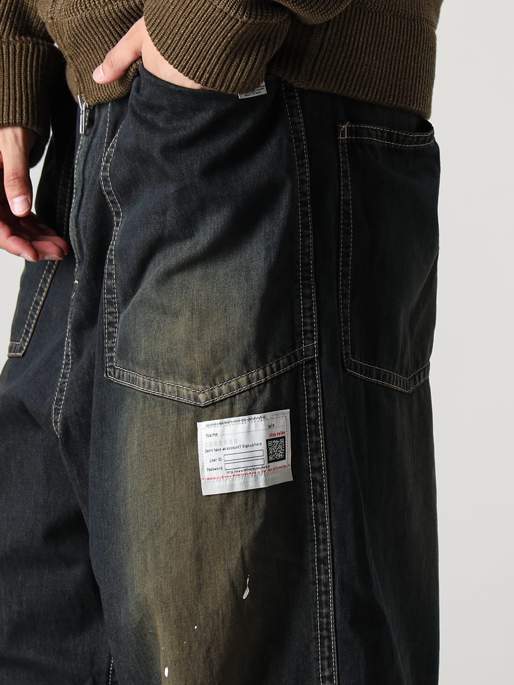 Maison MIHARA YASUHIRO - メゾン ミハラヤスヒロ - 24-25AW - 絶大な人気を誇るブランドのデニムパンツと王道スニーカー - A13PT025 indigo - Painted Baker Jeans 3-003