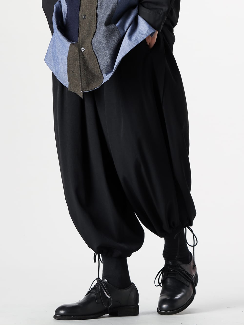 Ground Y - Ground Y - 24-25AW Styling - Ground Y 2024-25AW Collection styling No.1 - GO-P03-100 black - Balloon Pants 1-005