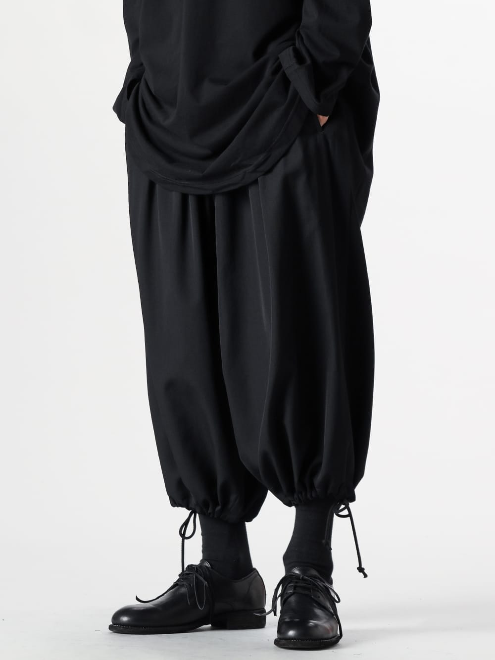 Ground Y - Ground Y - 24-25AW - Ground Y 2024-25AW Collection styling No.4 - GO-P03-500 black - Balloon Pants 4-003