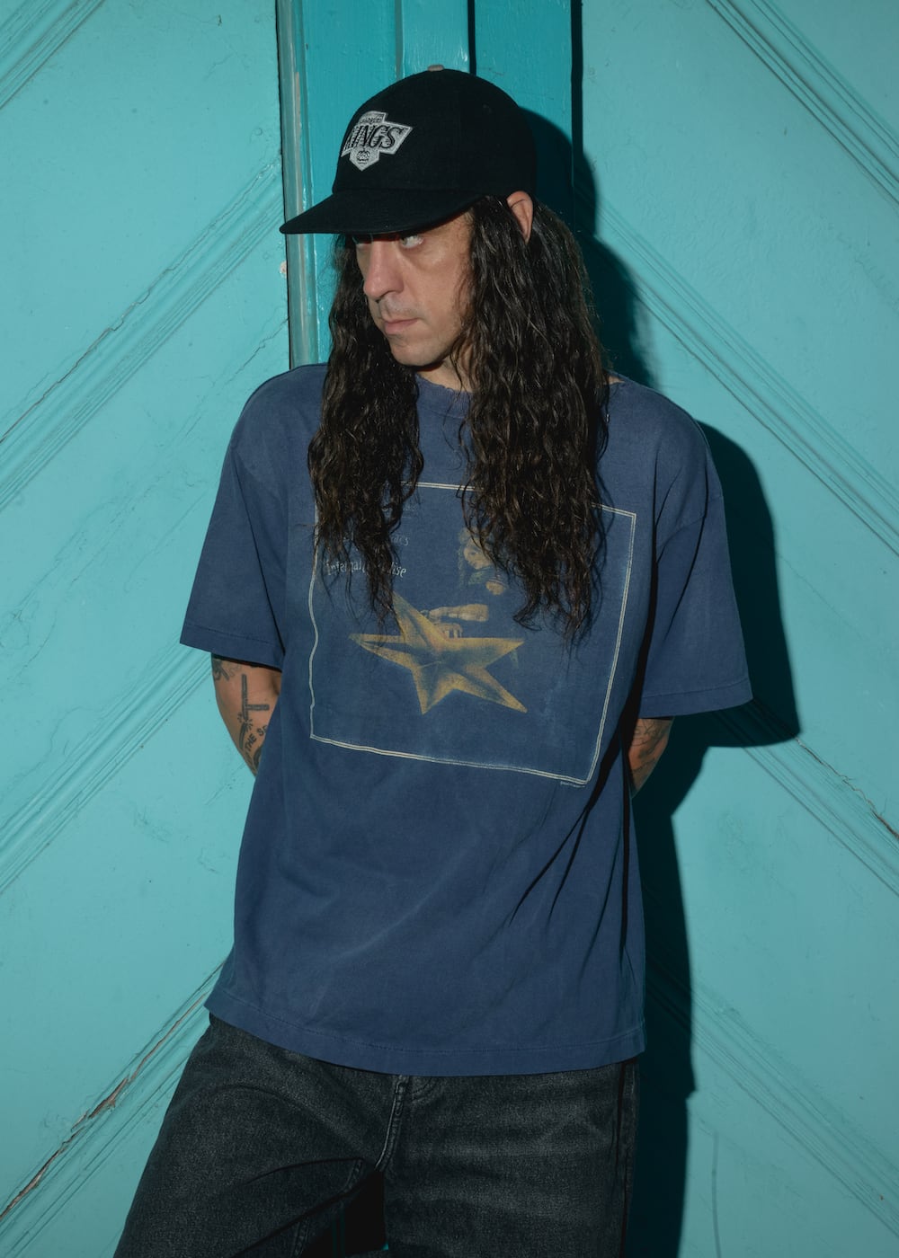 SAINT MICHAEL 2024-25AW - Collaboration item with American fashion brand Cactus Plant Flea Market - SM-YS1-0000-C03(CACTUS PLANT FLEA MARKET × SAINT Mxxxxxx STAR Short sleeve T-shirt) - 1-004