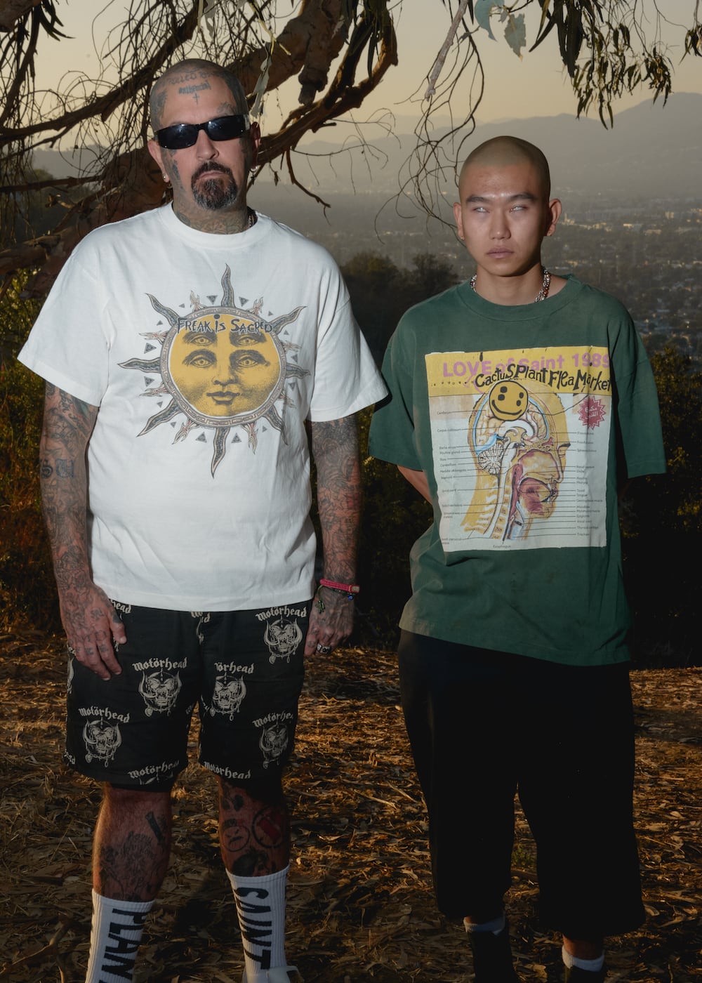 SAINT MICHAEL 2024-25AW - Collaboration item with American fashion brand Cactus Plant Flea Market - SM-YS1-0000-C04(CACTUS PLANT FLEA MARKET × SAINT Mxxxxxx LOVE OF SAINT Short sleeve T-shirt) SM-YS1-0000-C02(CACTUS PLANT FLEA MARKET × SAINT Mxxxxxx SUN Short sleeve T-shirt) - 1-007