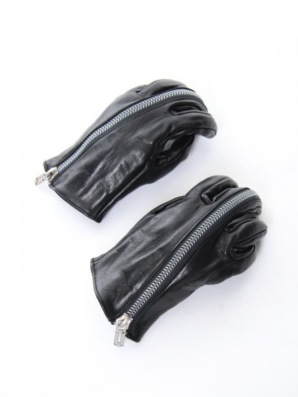 D.HYGEN - 2024-2025AW - Leather Gloves - D04703EM00167 D.HYGEN Horse Leather Zip Gloves 3-002