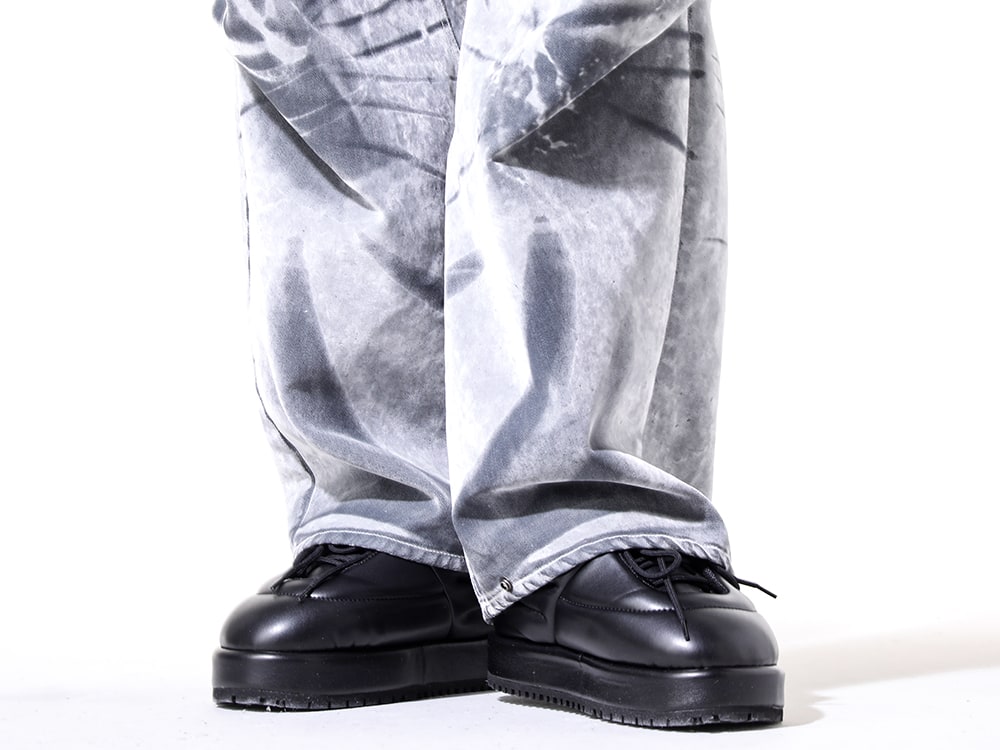 PDF 2024-25AW - Baggy Pants with Flock Processing on Tie-Dye Fabric - DFM45003S0003PX black(Lace Up Embroidery Nuvola - Pluto Leather Black) - 3-007