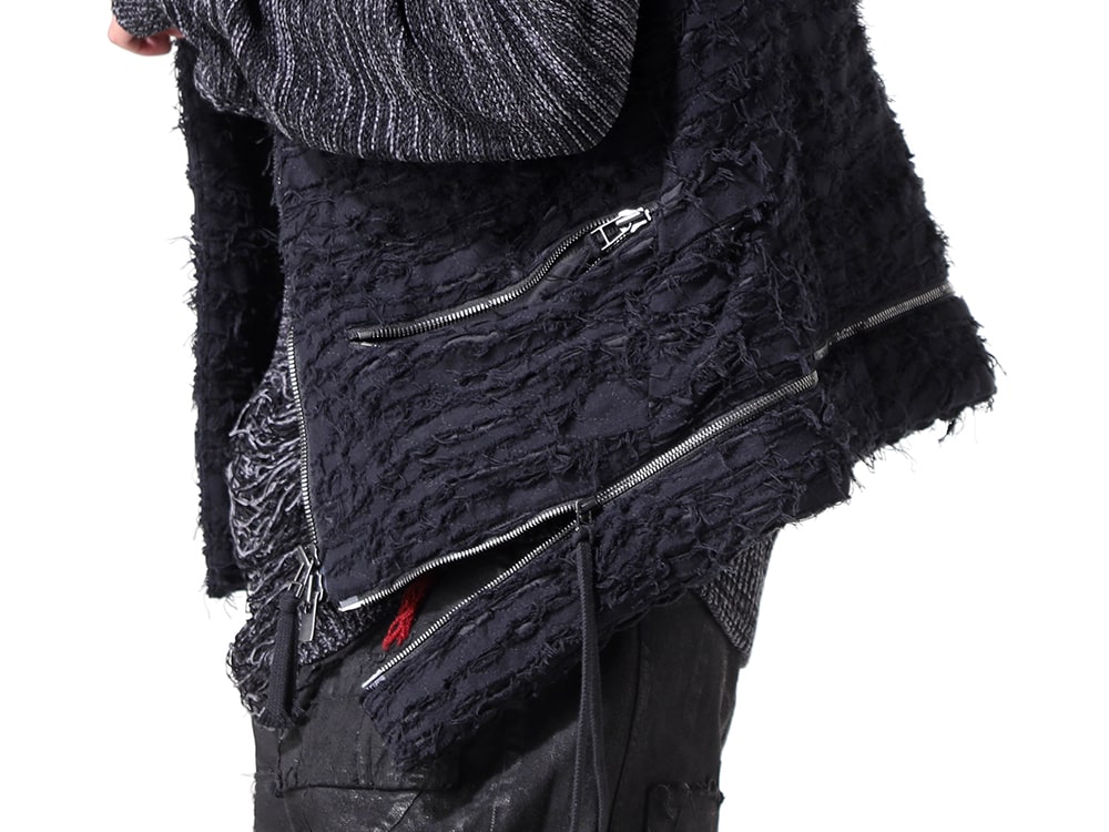 ディーハイゲン 2024-25AW - ボリューム感あるダウンベスト - ST104-0324A(Cotton Viyella Damaged Quilt Down Vest) ST103-0124A charcoal(Distressed Merino Wool Knit Pullover Charcoal) - 2-007