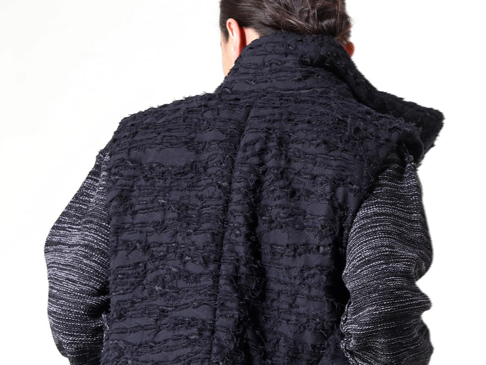 ディーハイゲン 2024-25AW - ボリューム感あるダウンベスト - ST104-0324A(Cotton Viyella Damaged Quilt Down Vest) ST103-0124A charcoal(Distressed Merino Wool Knit Pullover Charcoal) - 2-008