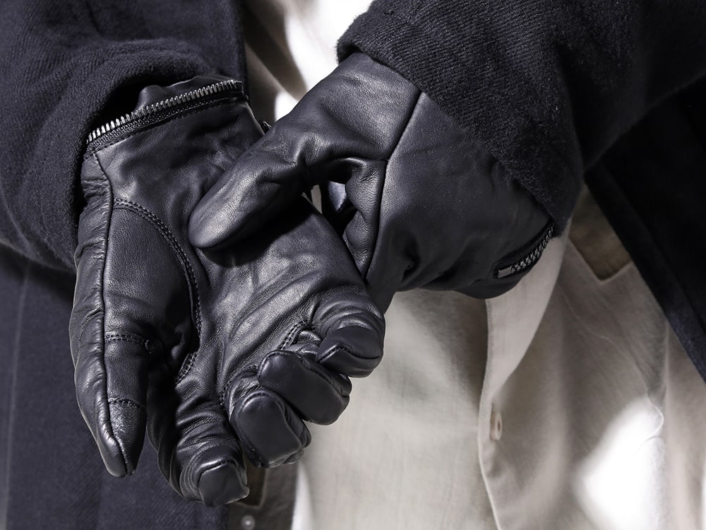 ディーハイゲン 2024-25AW - ガーメントダイを施した生地の表情が特徴のスタンドカラーコート - ST108-0524A(The Viridi-anne x D.HYGEN Collaboration Horse Leather Gloves) - 2-010