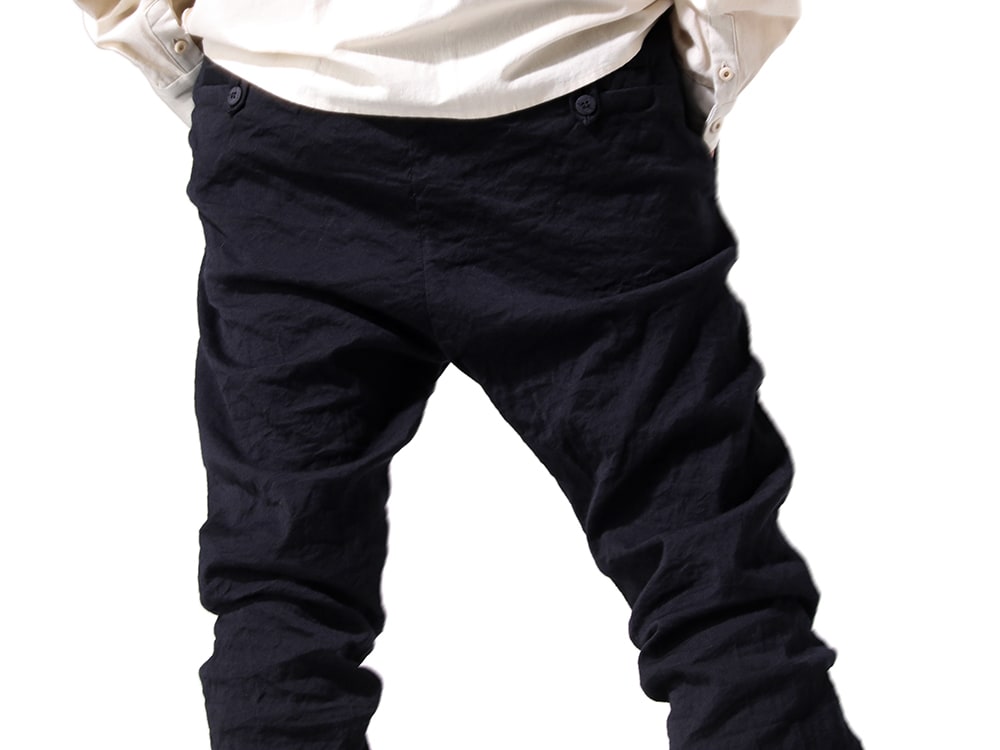 ポエムボヘミアン 2024-25AW - シワ感が特徴的なスリムシルエットのトラウザーズ - PT-18-T-410 99(slim trousers) - 3-005