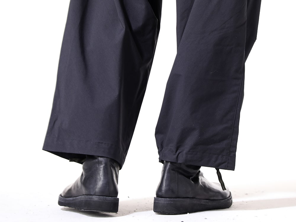デヴォア 2024-25AW - サイドポケットにメタルジッパーを追加したカーゴトラウザー - FWI-VMDB black(incarnation × DEVOA Boots Horse Leather Garment Dyed Black) - 3-007