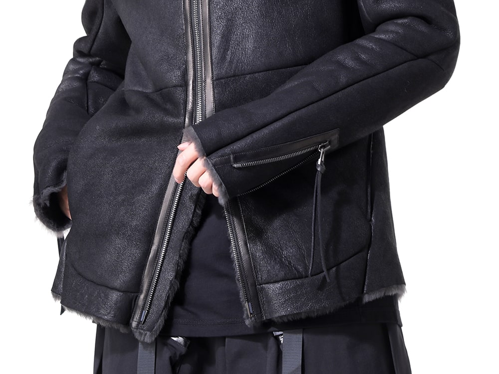 デヴォア 2024-25AW - 全体を通してこだわり抜かれたディテールと上質なムートン - ST105-0124A(French Baby Lamb Shearling Hooded Jacket) - 2-006