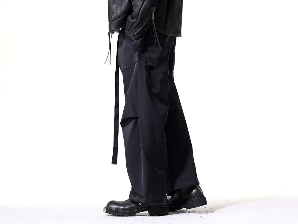 アクロニウム / グイディ 2024-25AW - 洗練されたパターンメイクによるワイドパンツの完成系 - P46A-DS(Schoeller Dryskin Ultrawide Trouser) GR06V(Back Zip Boots：Metal Tip) - 3-002