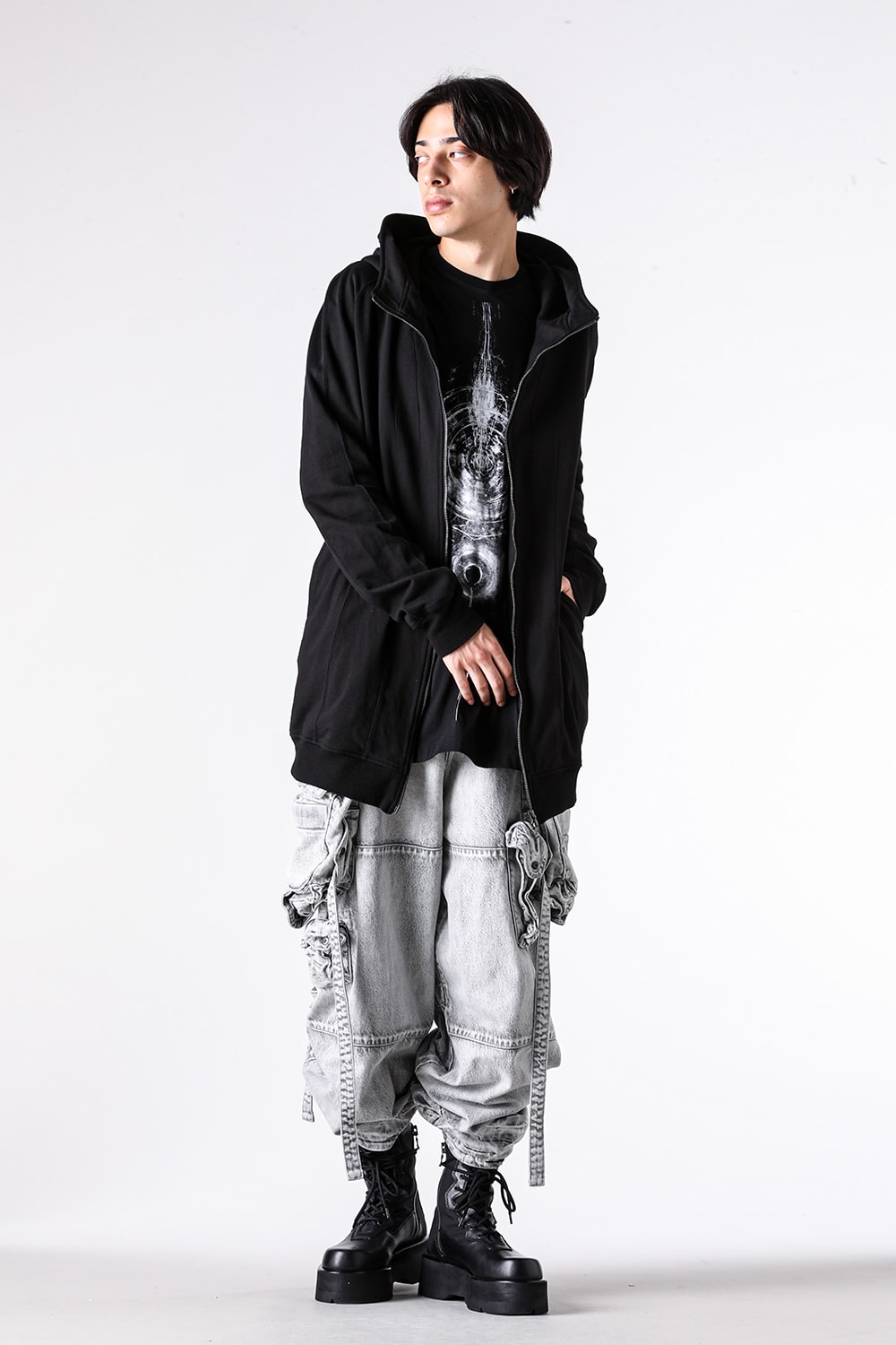 ユリウス 2026SS スタイリング - 12ozデニムワイドガスマスク - 937PAM1-PL(12oz Denim Wide Gasmask Plaster) - 21-002