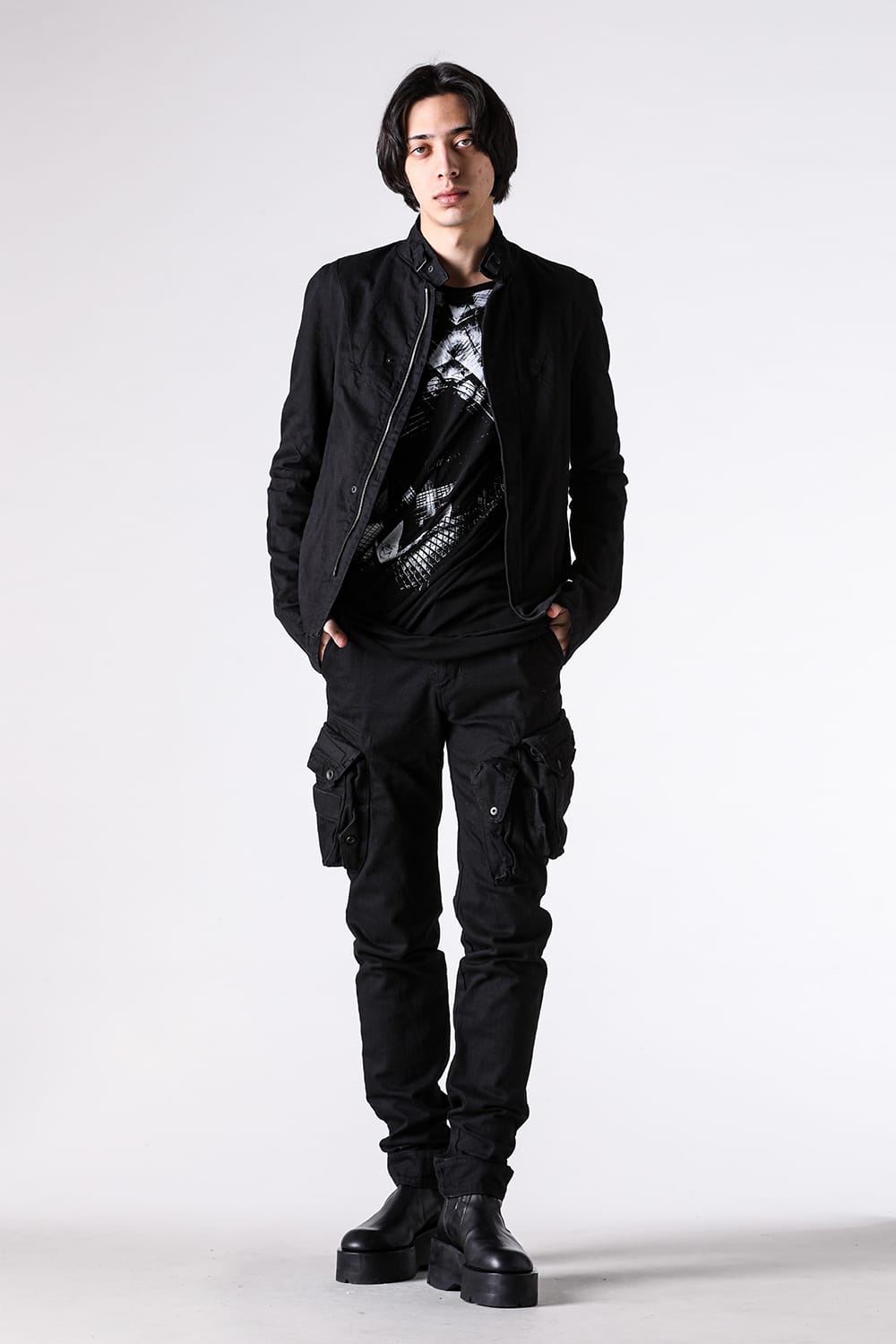 ユリウス 2026PS スタイリング - タイトフィットで再構築されたガスマスクパンツ - 927PAM7(10oz Denim Pants Black) - 22-001