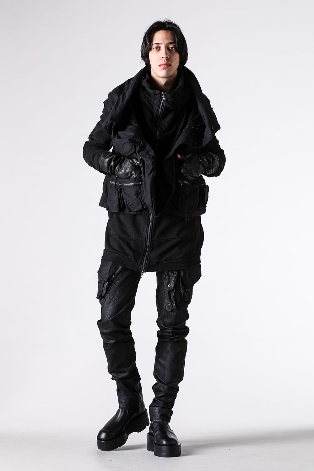 ユリウス 2026PS スタイリング - コーティングガスマスクパンツ - 927PAM7-C(10oz Denim Coating Pants Black) - 23-001