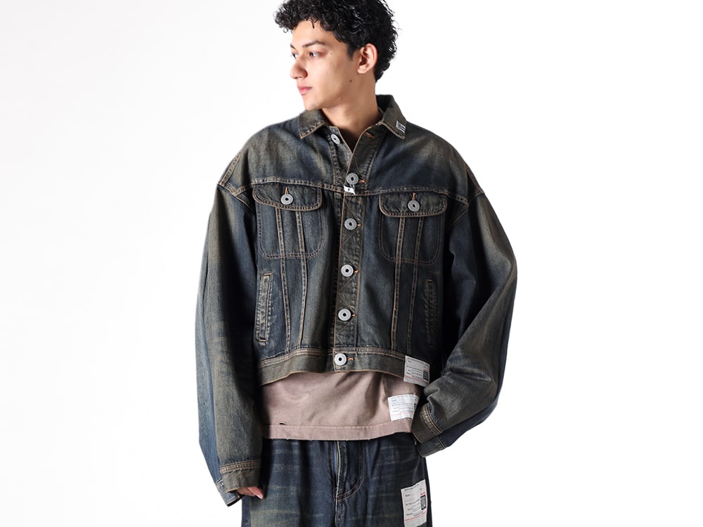 Maison MIHARA YASUHIRO 2025SS - Maison MIHARA YASUHIRO 2Way Denim Jacket: Versatile Styling - A14BL021 indigo(BOTH FRONTS DENIM JACKET INDIGO) - 2-001