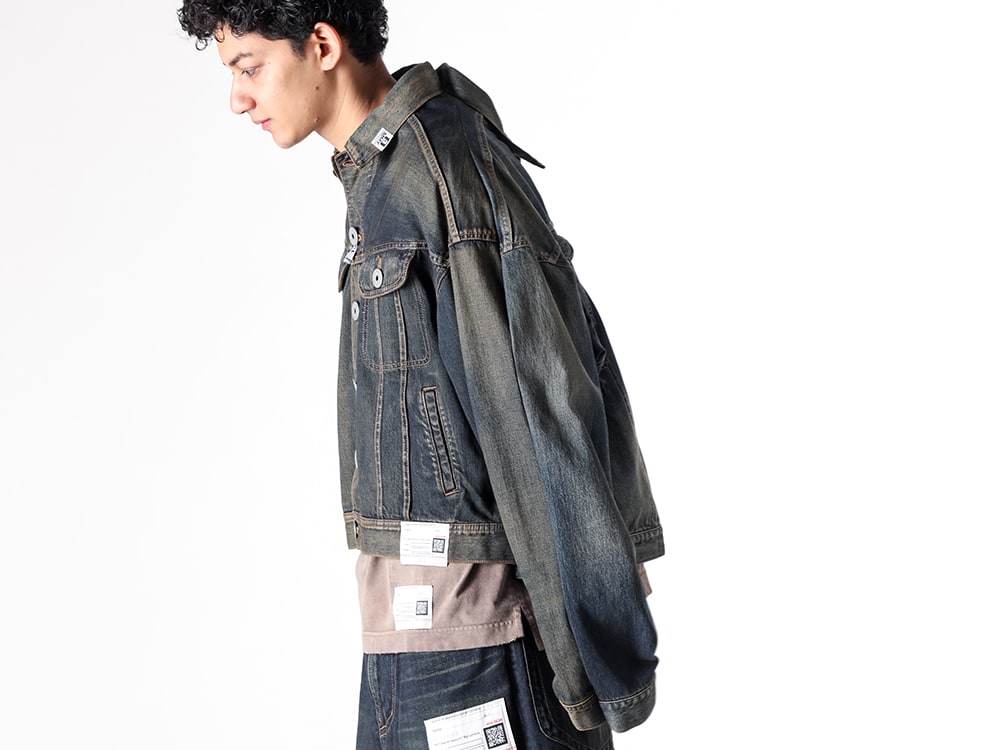 Maison MIHARA YASUHIRO 2025SS - Maison MIHARA YASUHIRO 2Way Denim Jacket: Versatile Styling - A14BL021 indigo(BOTH FRONTS DENIM JACKET INDIGO) - 2-002