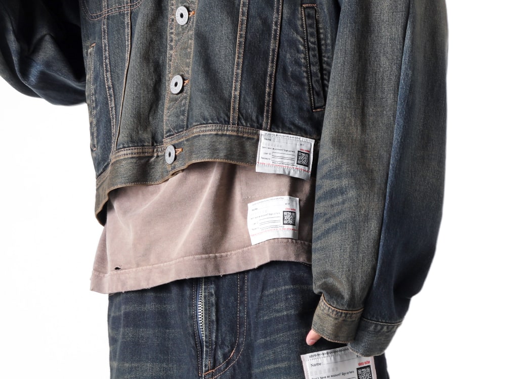 Maison MIHARA YASUHIRO 2025SS - Maison MIHARA YASUHIRO 2Way Denim Jacket: Versatile Styling - A14BL021 indigo(BOTH FRONTS DENIM JACKET INDIGO) - 2-010