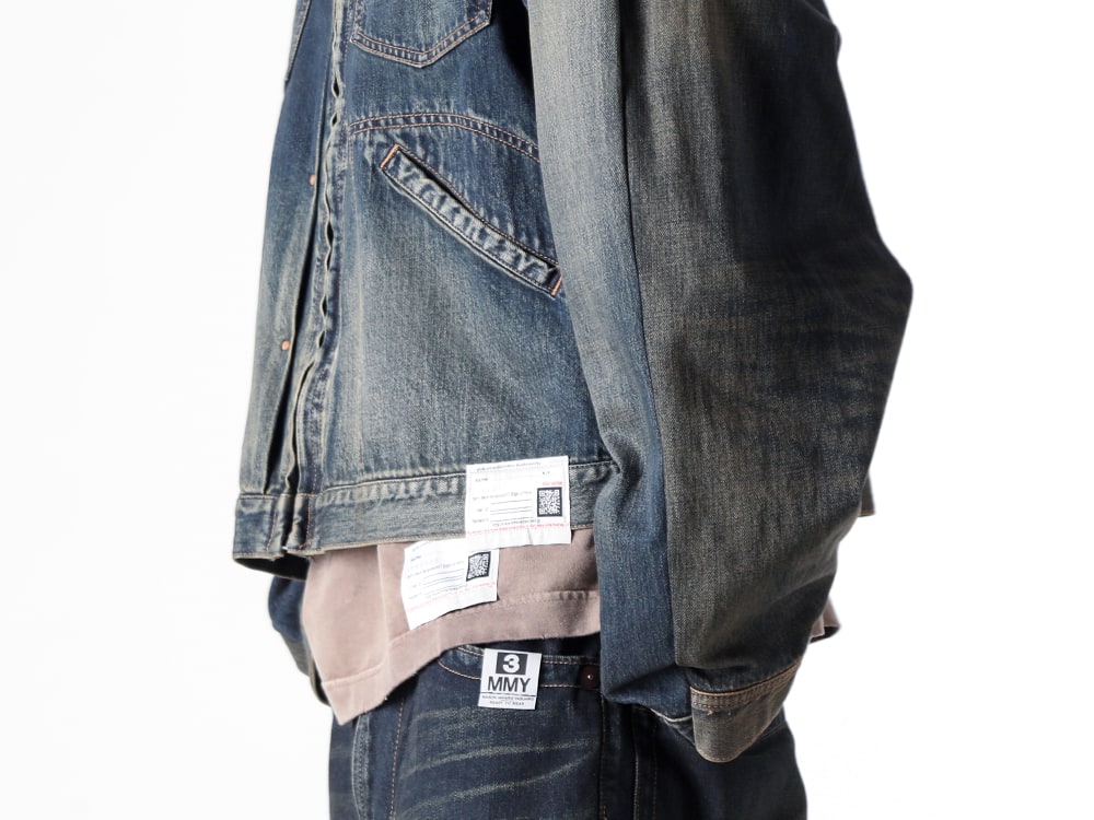 Maison MIHARA YASUHIRO 2025SS - Maison MIHARA YASUHIRO 2Way Denim Jacket: Versatile Styling - A14BL021 indigo(BOTH FRONTS DENIM JACKET INDIGO) - 2-013