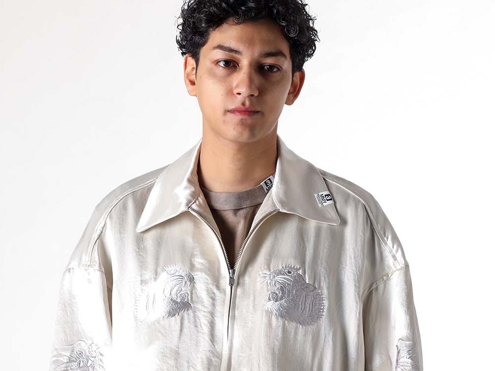 Maison MIHARA YASUHIRO 2025SS - Lightweight 100% Acetate Jacket with Smooth and Comfortable Fit - J14BL144 white(COLLARED SOUVENIR JACKET White) - 2-005