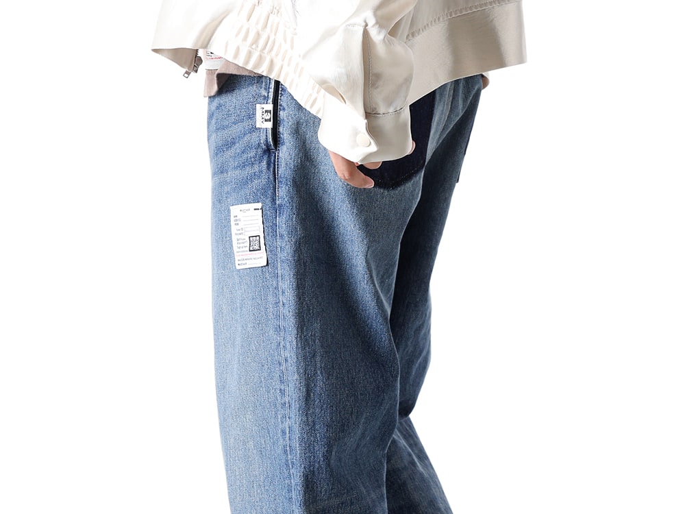 Maison MIHARA YASUHIRO 2025SS - Easy Waist Jeans with a Unique Back Pocket Design - J14PT122 indigo(WAIST EASY JEANS Indigo) - 3-005