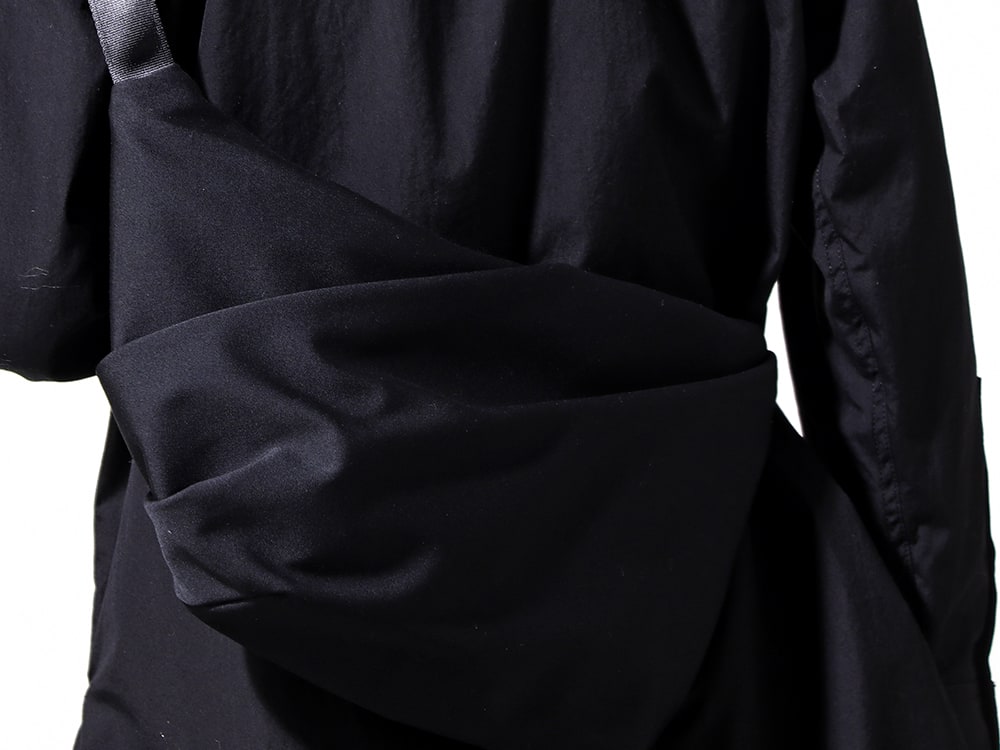 Yohji Yamamoto 2025SS - The Fusion of Leather’s Toughness and Modern Design - HP-I07-861(Drape Sacoche) - 2-013