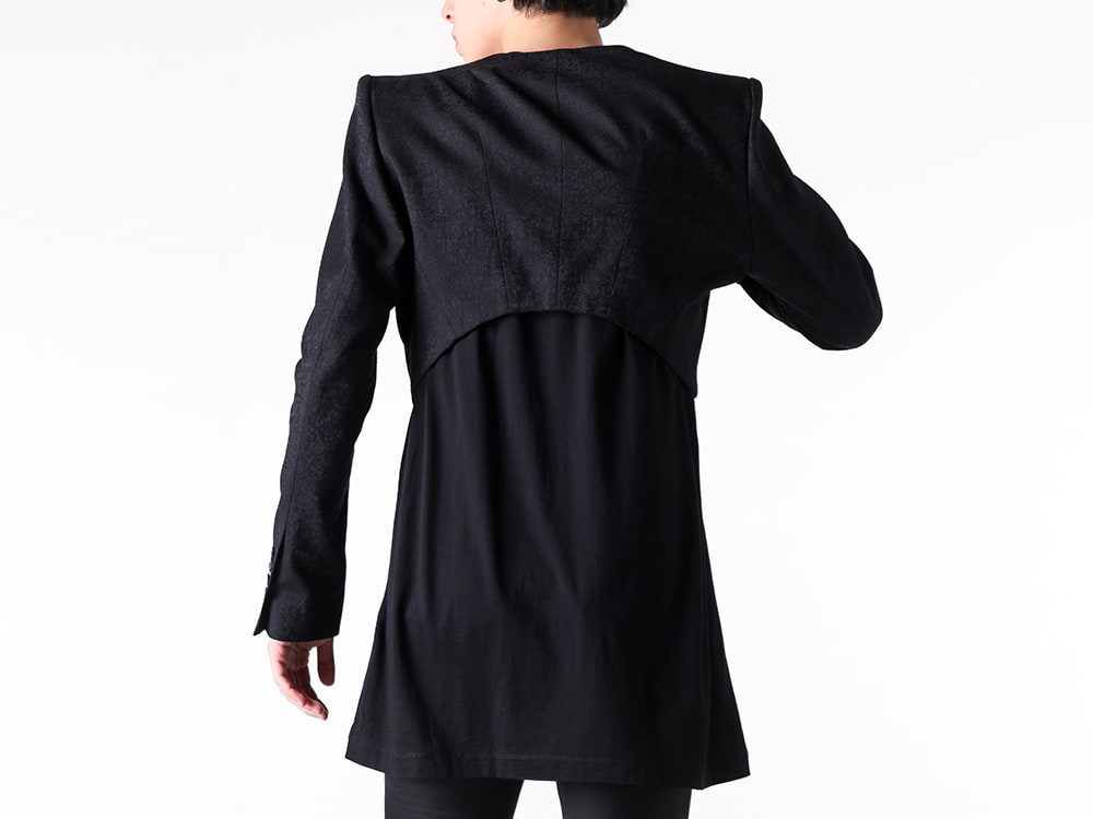 JULIUS 2025SS - Delivery from JULIUS 25SS collection has started! Now available both in-store and online! - 897JAM1(Nylon Cotton Jacquard Short Collarless Jacket) - 1-004