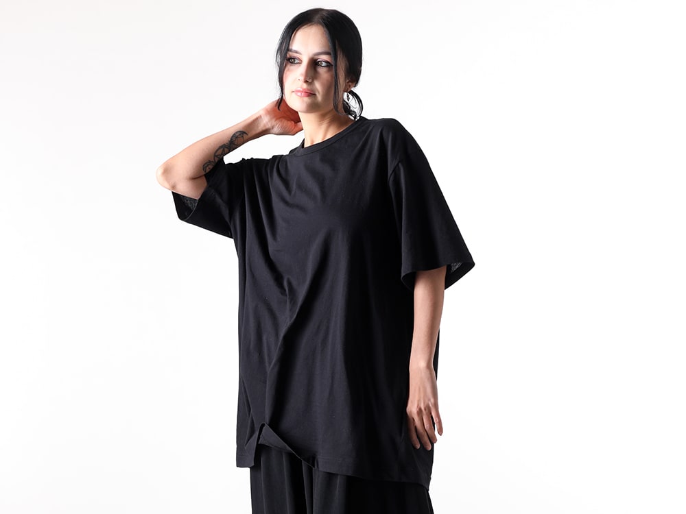 Yohji Yamamoto 2025SS - A Top with Soft Fabric and Design Paired with a Structured Backpack - FP-T98-093(PT BIG Short Sleeve T-Shirt) - 2-001