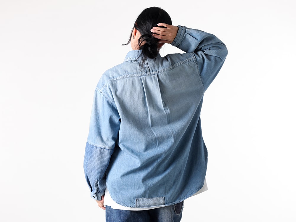 FDMTL 2025SS - Vivid Hues and Washed Finish Denim Shirt - FA25/SH11WU(WOMENS FIT DENIM SHIRT 3YR WASH) - 2-003