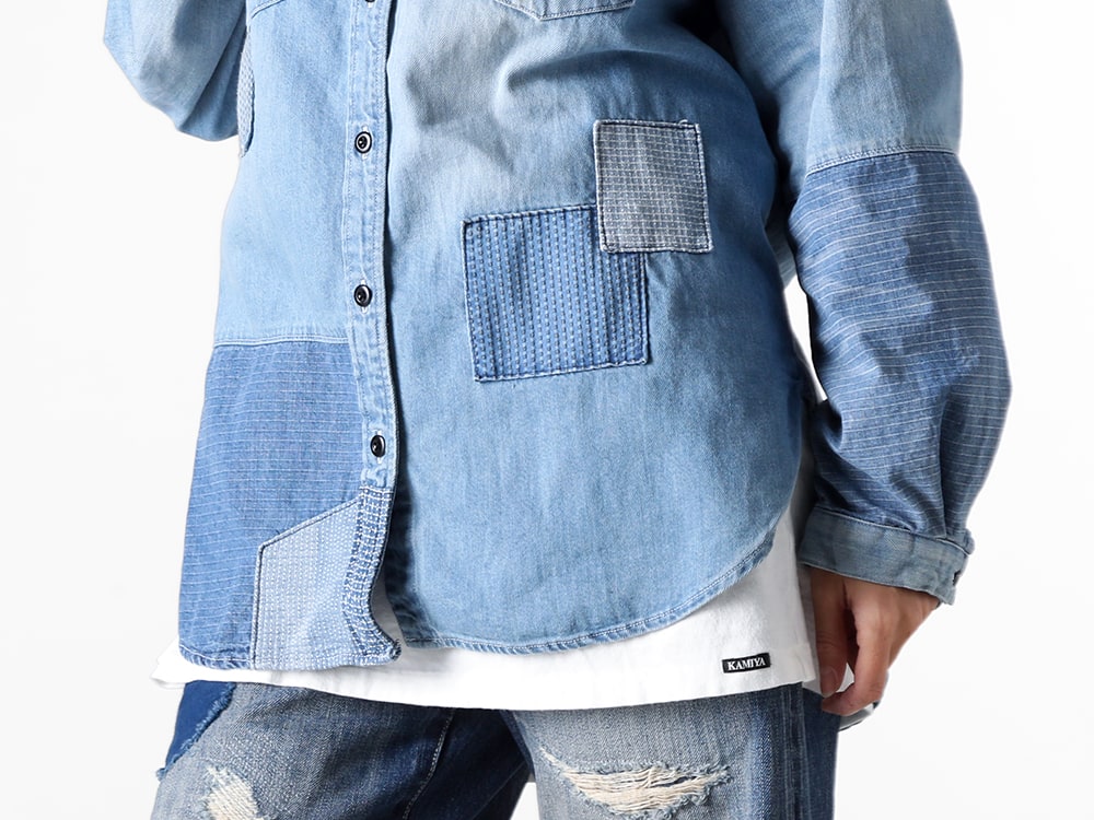 FDMTL 2025SS - Vivid Hues and Washed Finish Denim Shirt - FA25/SH11WU(WOMENS FIT DENIM SHIRT 3YR WASH) - 2-006