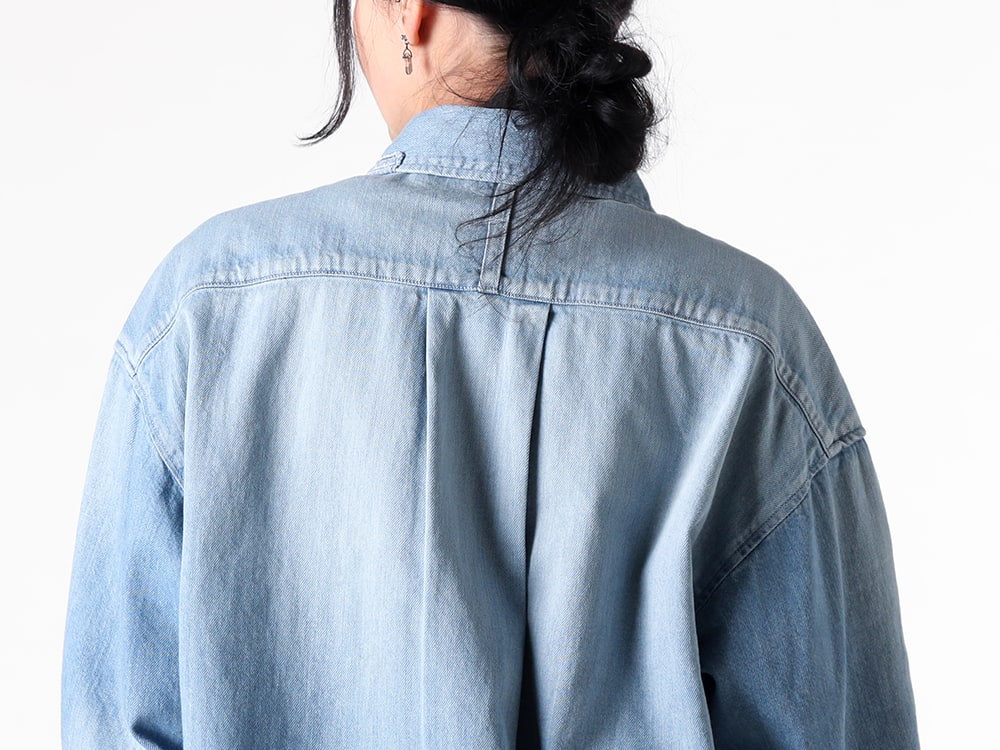 FDMTL 2025SS - Vivid Hues and Washed Finish Denim Shirt - FA25/SH11WU(WOMENS FIT DENIM SHIRT 3YR WASH) - 2-007