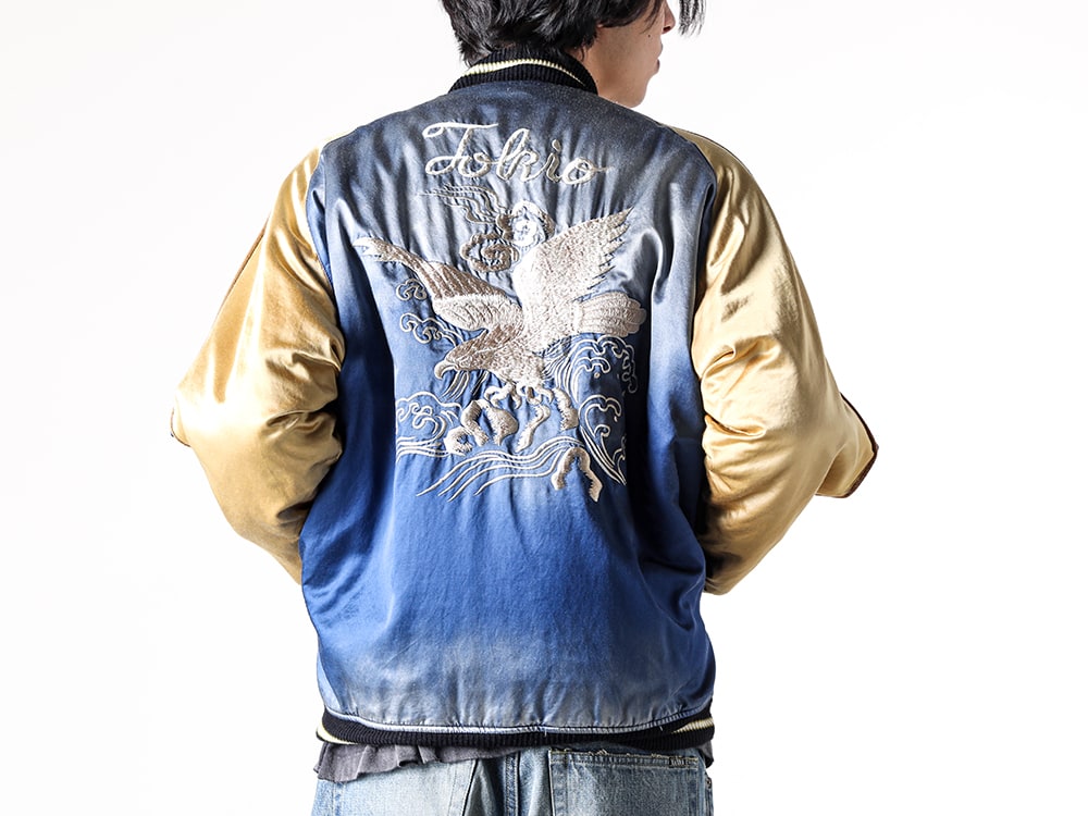 【即完品】 メゾンミハラヤスヒロ スカジャン M ブルー スーベニアジャケット Maison MIHARA YASUHIRO 25SS 新作スカジャン 2カラー