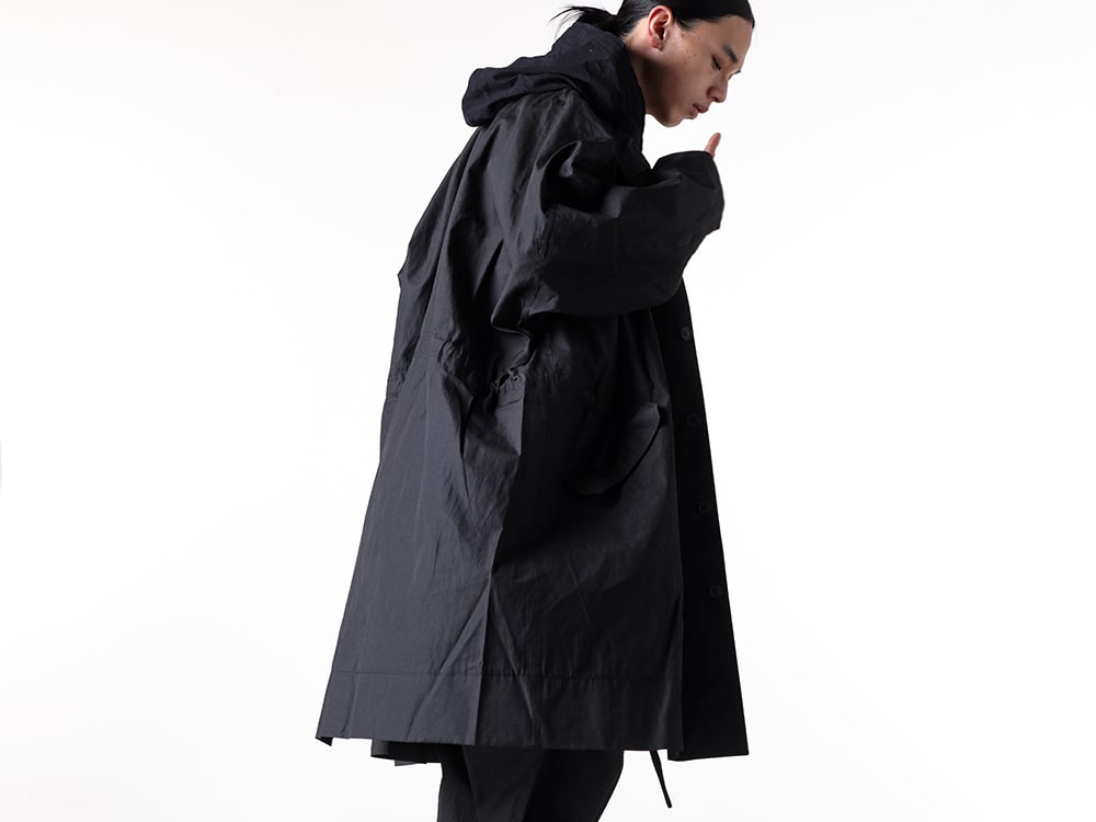JAN-JAN VAN ESSCHE 2025SS - Spring Coat with a Lustrous and Flowing Drape - COAT 32(Loose Fit Long Coat Unlined With Detachable Collar) - 2-002