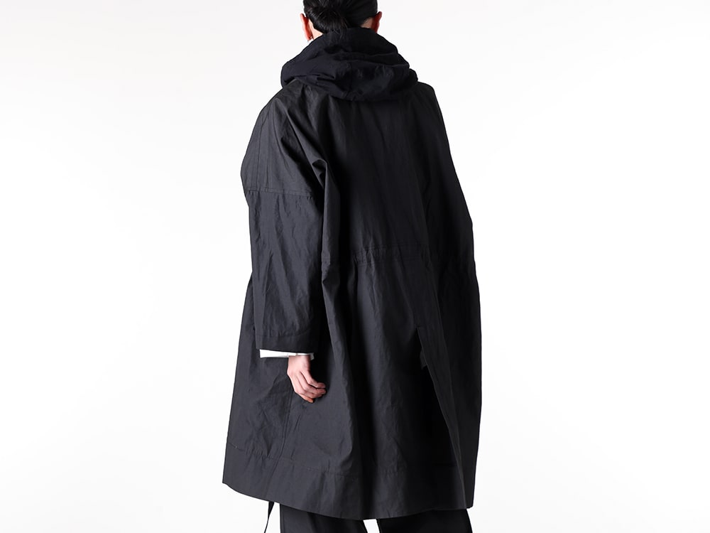 JAN-JAN VAN ESSCHE 2025SS - Spring Coat with a Lustrous and Flowing Drape - COAT 32(Loose Fit Long Coat Unlined With Detachable Collar) - 2-003