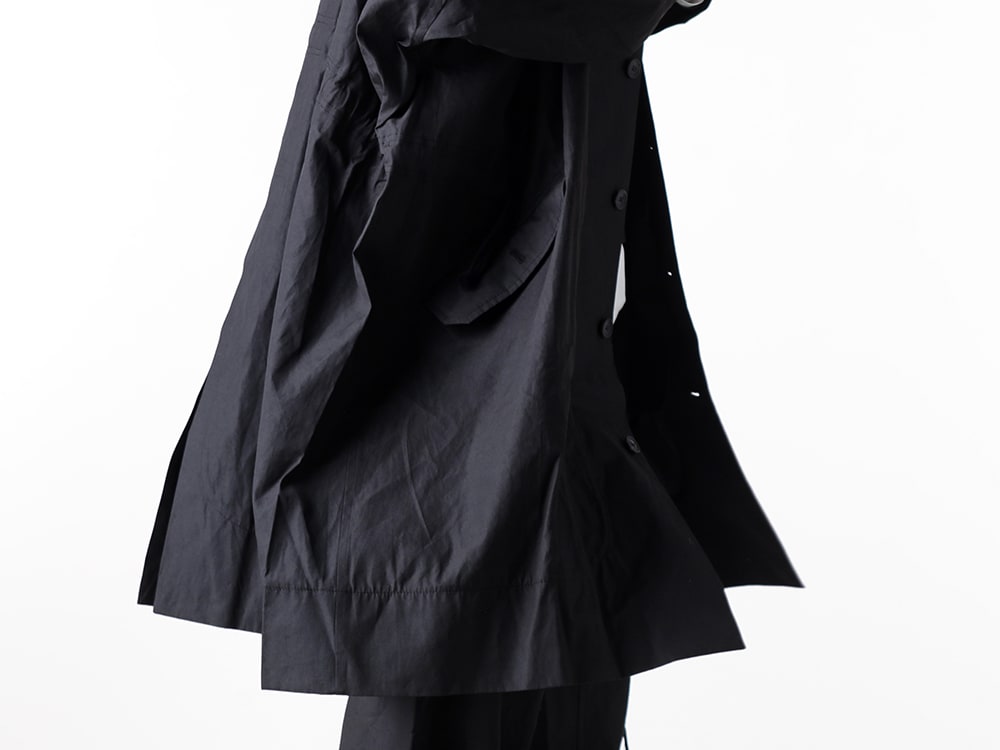 JAN-JAN VAN ESSCHE 2025SS - Spring Coat with a Lustrous and Flowing Drape - COAT 32(Loose Fit Long Coat Unlined With Detachable Collar) - 2-006