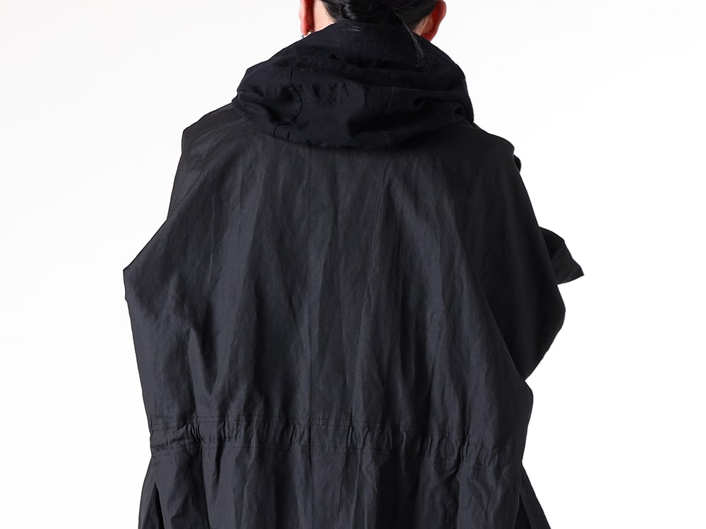 JAN-JAN VAN ESSCHE 2025SS - Spring Coat with a Lustrous and Flowing Drape - COAT 32(Loose Fit Long Coat Unlined With Detachable Collar) - 2-007